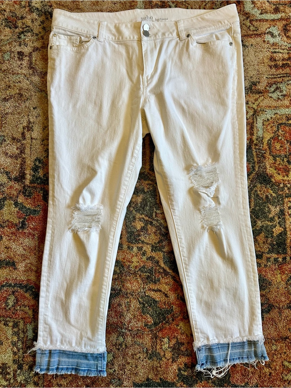Soho White Boyfriend Jeans